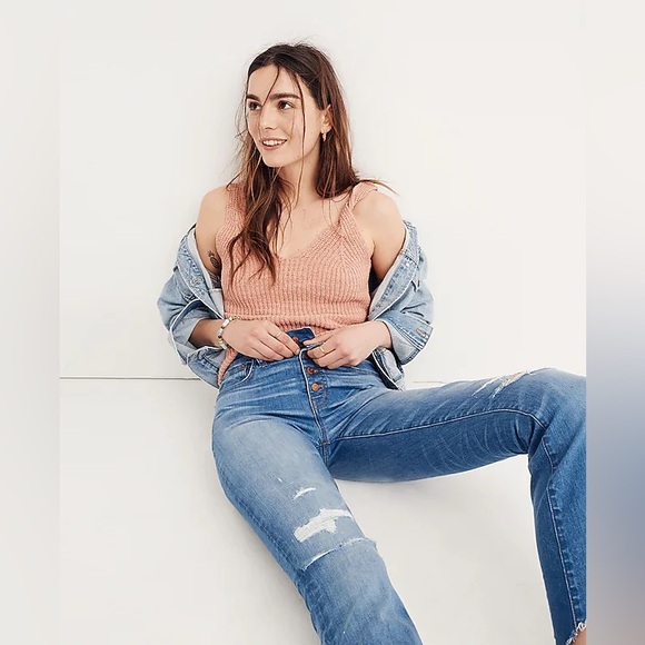 Madewell | Cali Demi-Boot Jeans in Bronson Wash: Button-Front Edition J0533 Sz27 - Picture 4 of 12